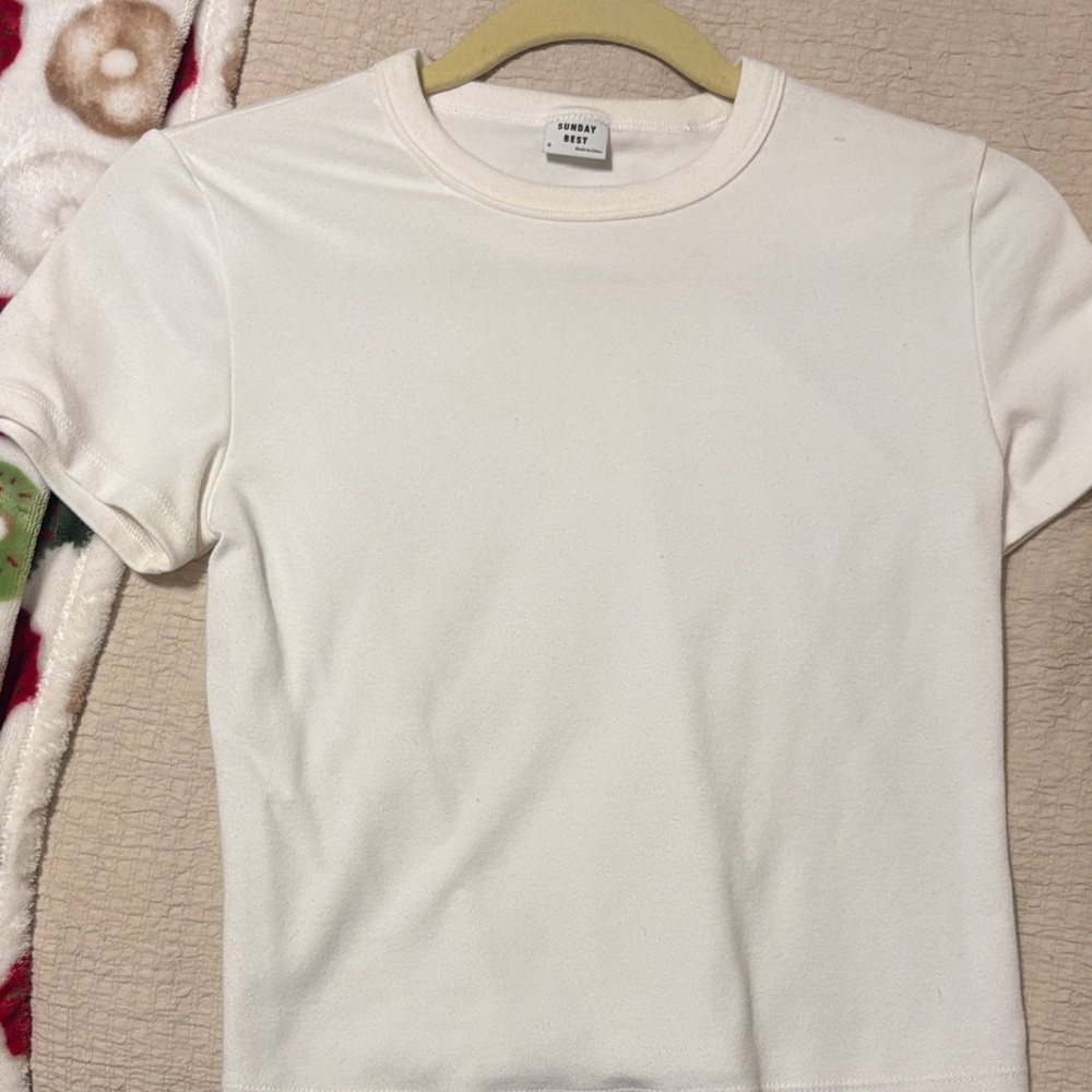 Sunday Best Cream Short Sleeve Top